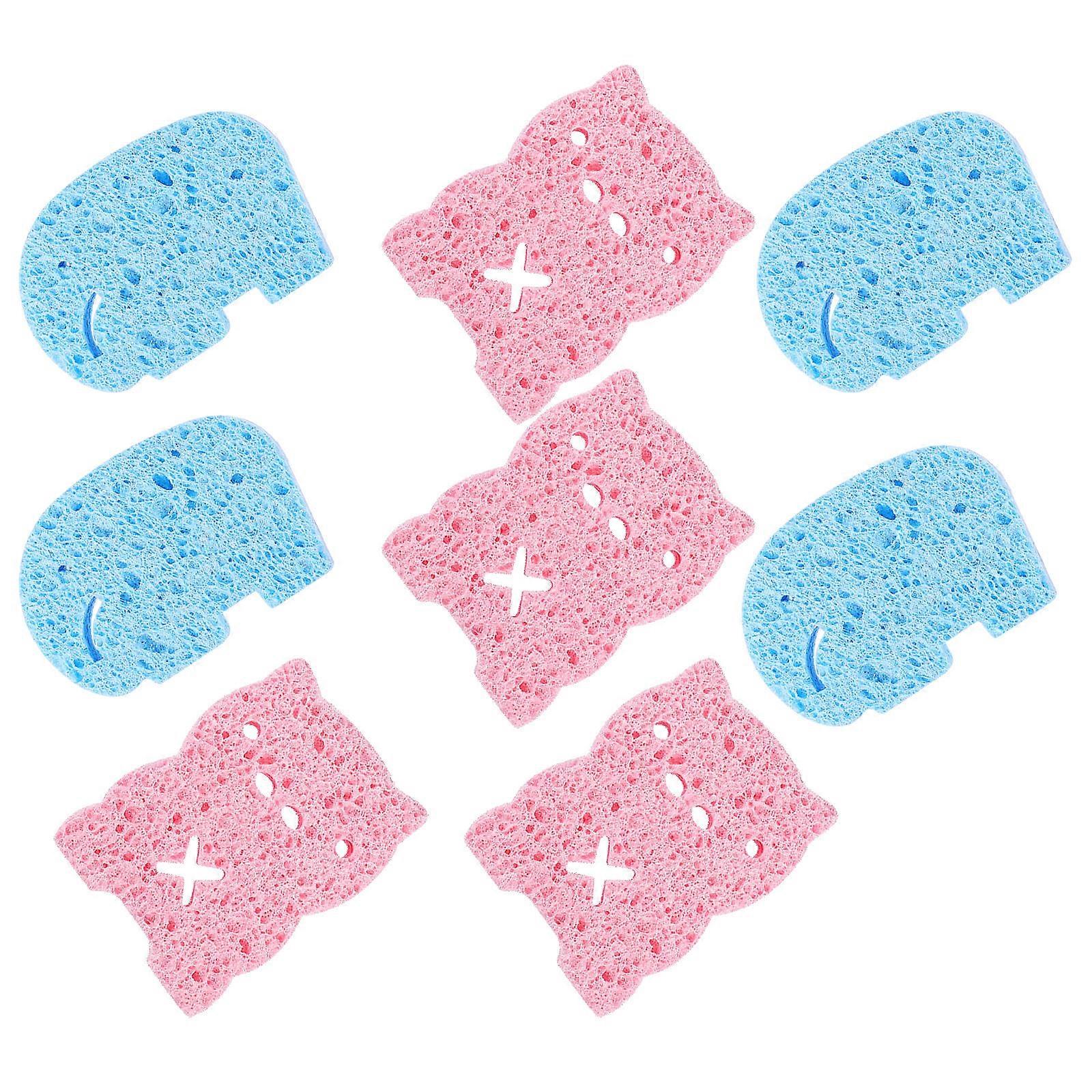 8Pcs Assorted Sponge Elephant Piggy Cleaning Scrubber for Kids Daily Use Scrubbing