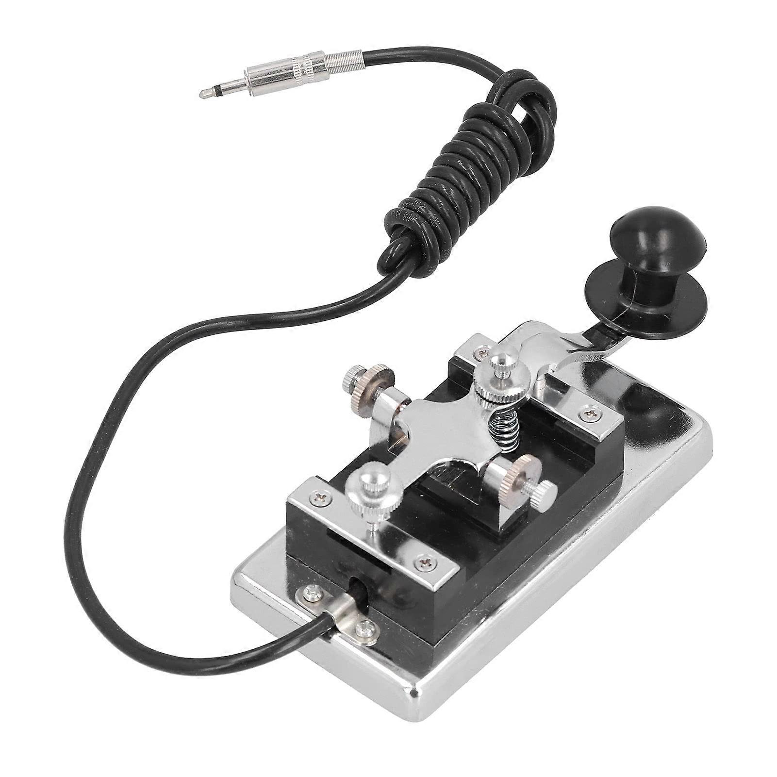 Morsecode CW Telegraph Stainless Steel K 4 Hand Button Shortwave Radio Morse CW Telegraph K4 Key Radio Communication Teaching Aid