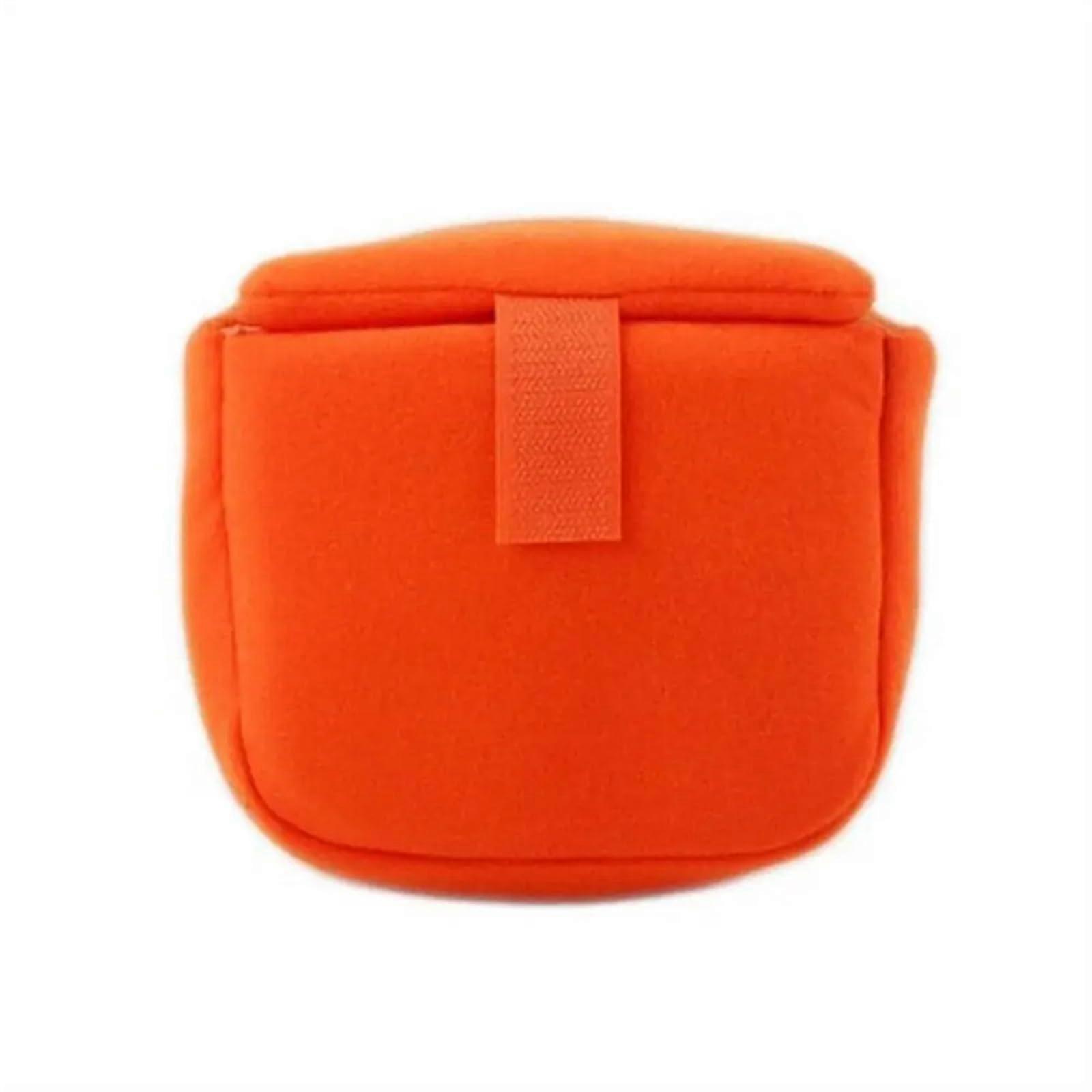 DSLR Camera Bag with Divider, Padded Velvet Lens Case, Shockproof Waterproof Soft Bag for Camera Lenses - Orange