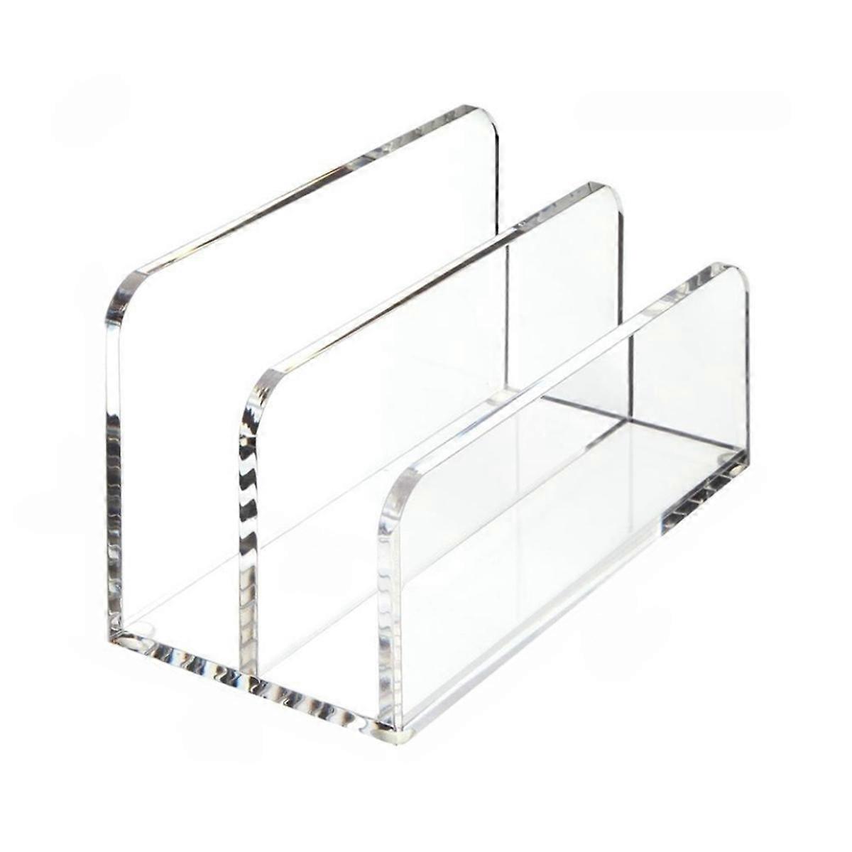 Acrylic Mail Holder Mail Organizer Countertop with Letter Sorting Compartments Office Essential