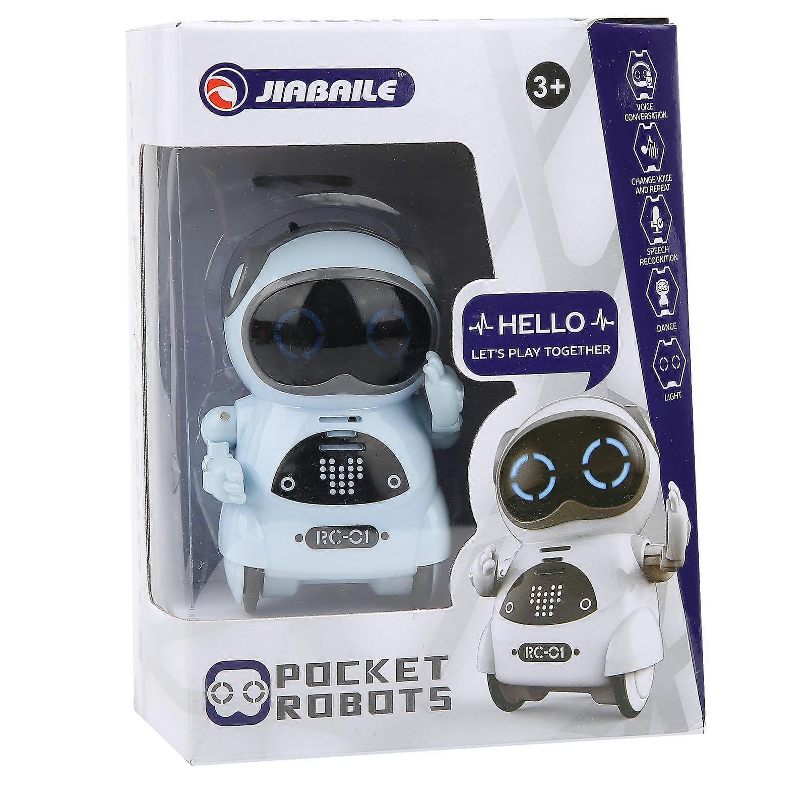 939A Robot Toy Interactive Voice Recognition Record Singing Dancing Mini RC Robot ToyBlue