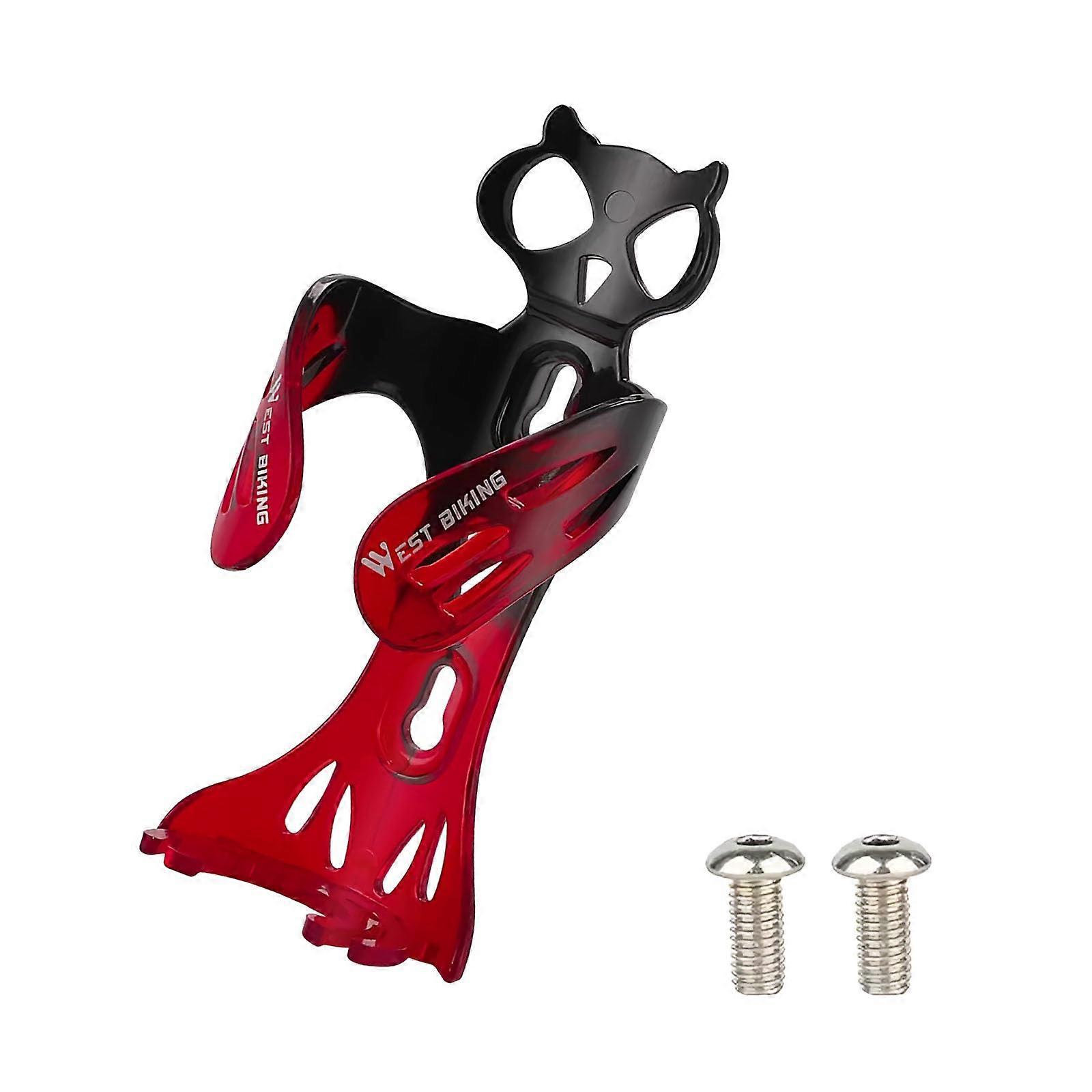 Bicycle Bottle Holder, Lightweight Drink Holder, Colour Gradient, Strength Plastic, Includes 2 Screws (Red)