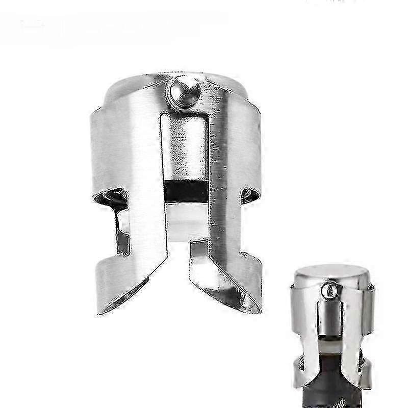 2-Pack Champagne & Wine Sealer Corks - Durable Silicone Locking Stoppers for Freshness & Preservation of Opened Bottles