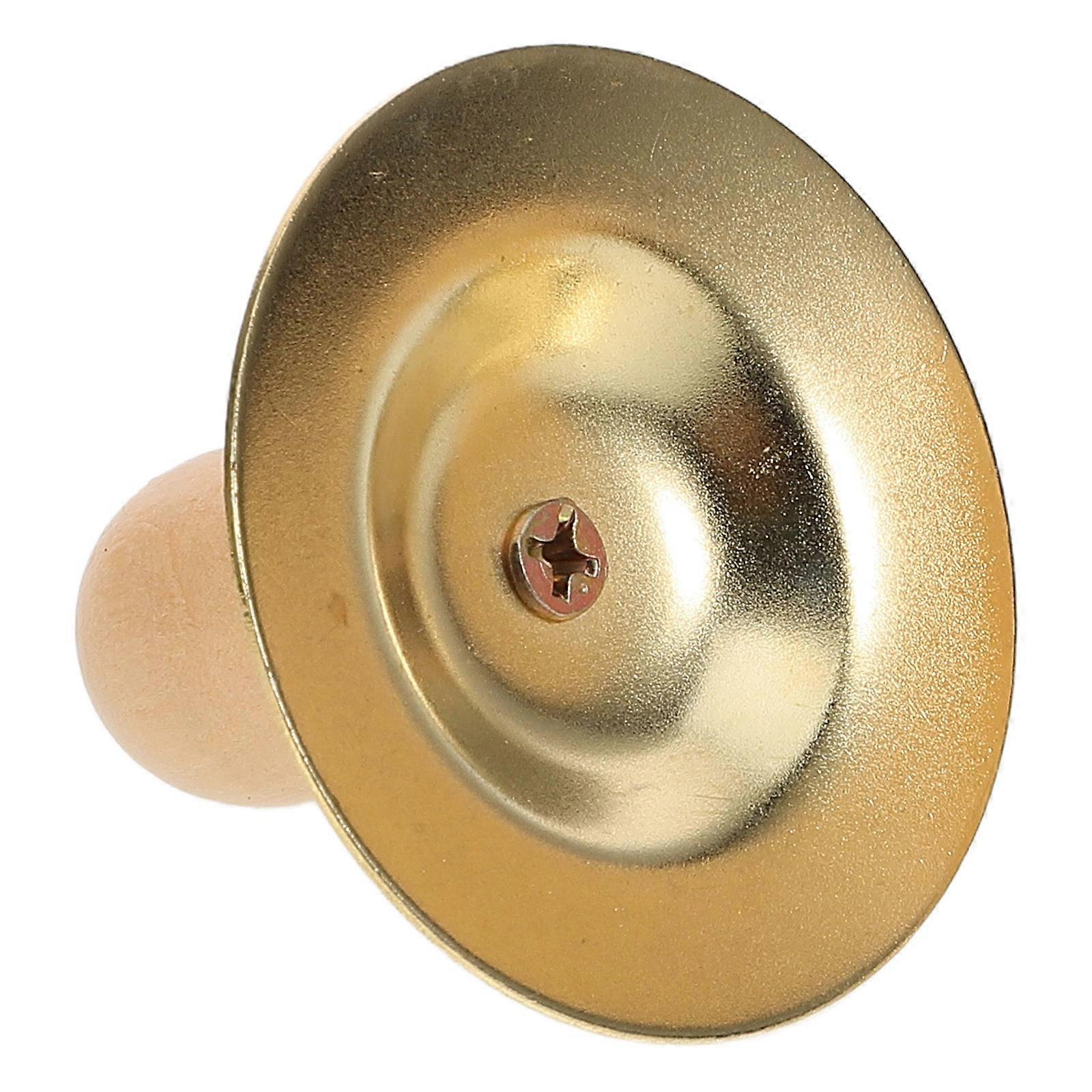 Finger Cymbals For Kids Music Education Dance Practice Golden Round Shape Comfortable Grip 1 Pair