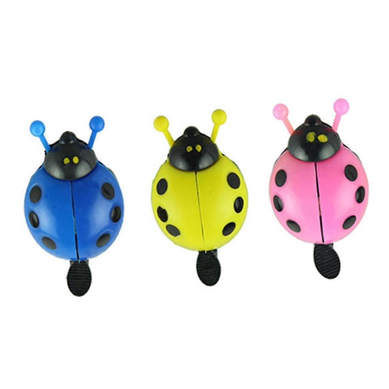 3-Piece Ladybug Bicycle Bells Sweet Ringing Sound for Adults Available in Random Colors Ideal Bike Accessory