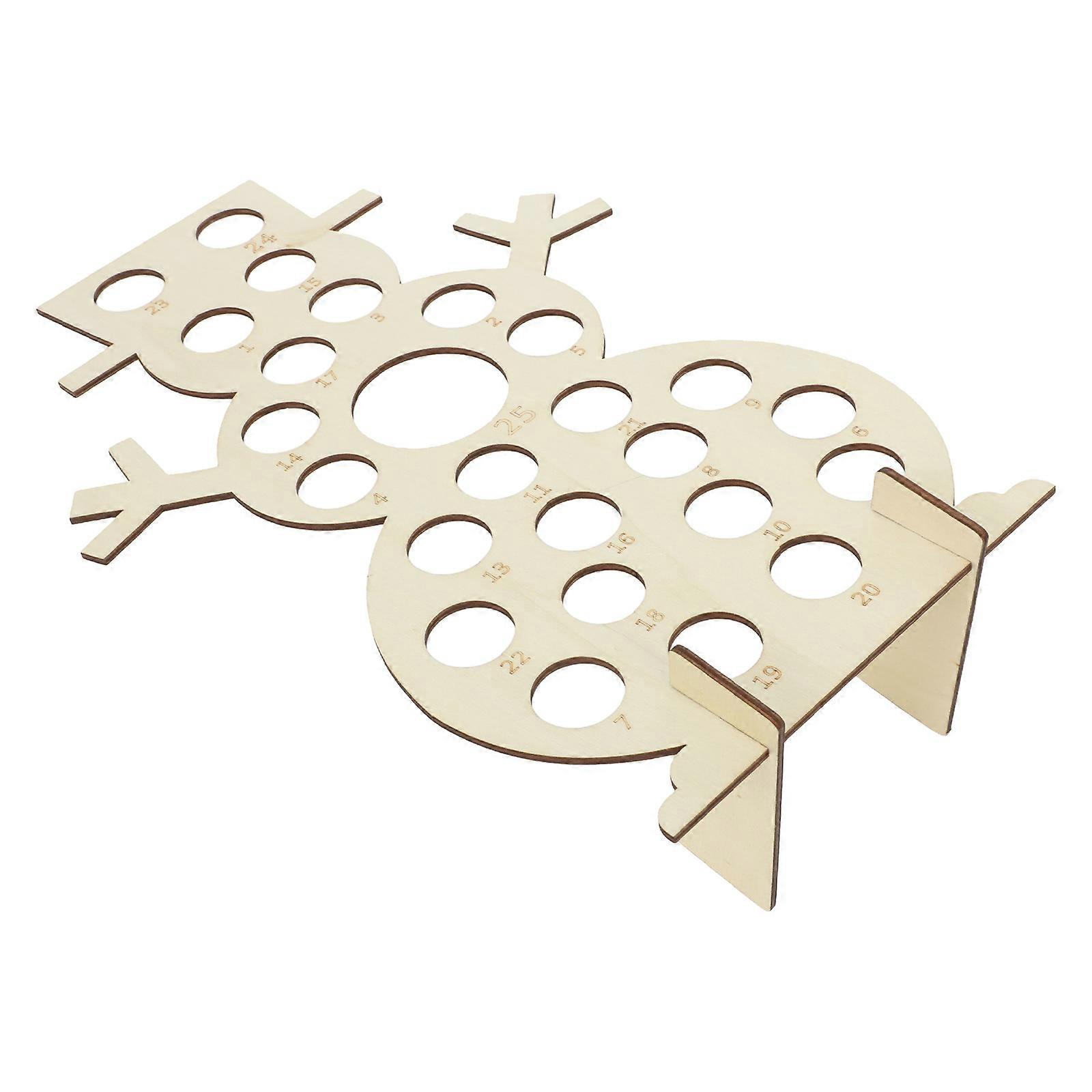 Snowman Christmas Wood Countdown Board for Storage Chocolate Rack 1Pcs