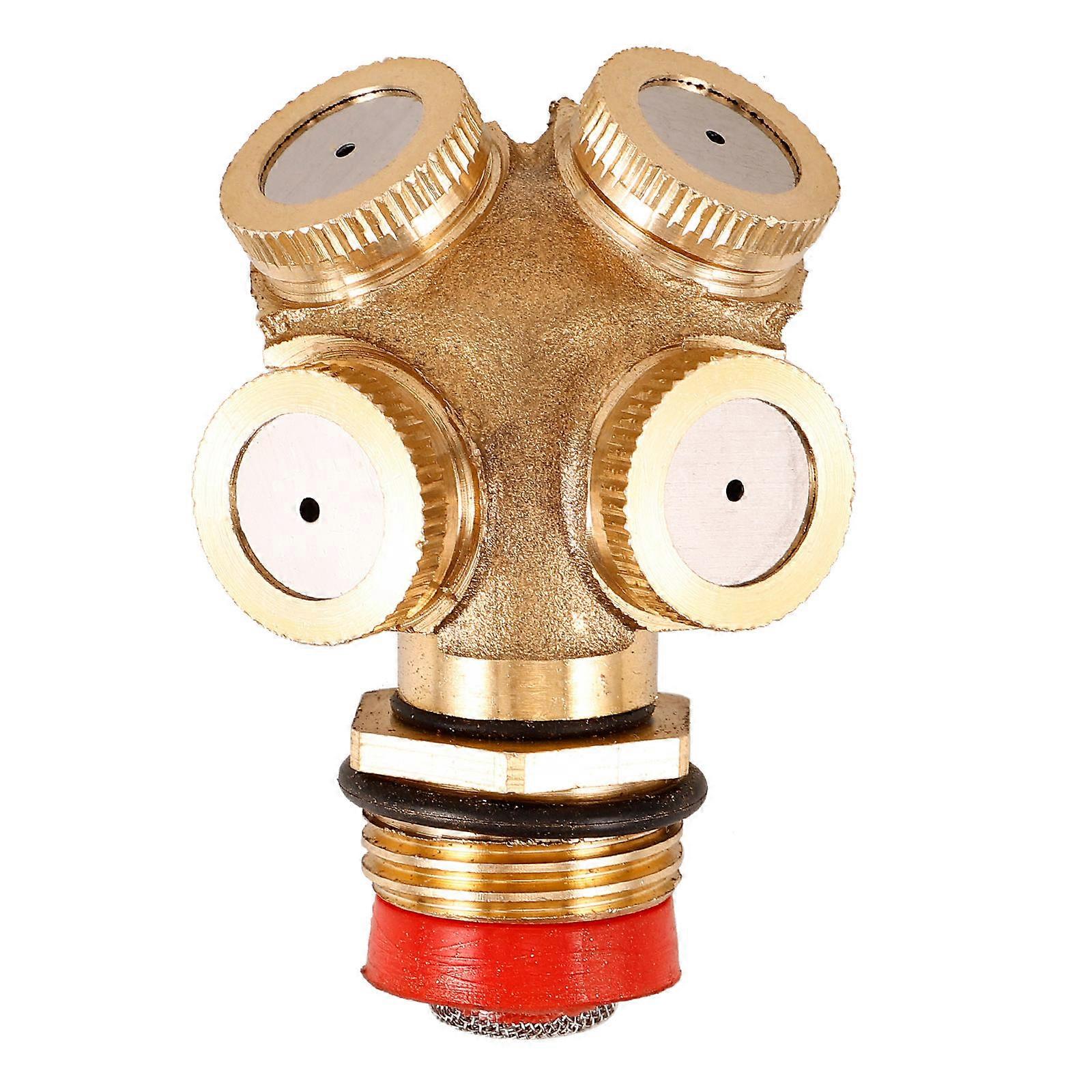 Copper Misting Nozzle for Daily Use Golden Color Durable Atomizing Spray with Sturdy Structure 0.5 Inch Size