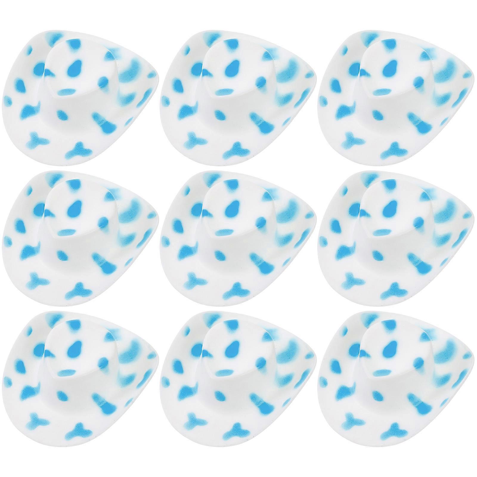 10Pcs Cute Mini Hats For Doll Photography And DIY Projects Assorted Color Cowboy Hats Shape