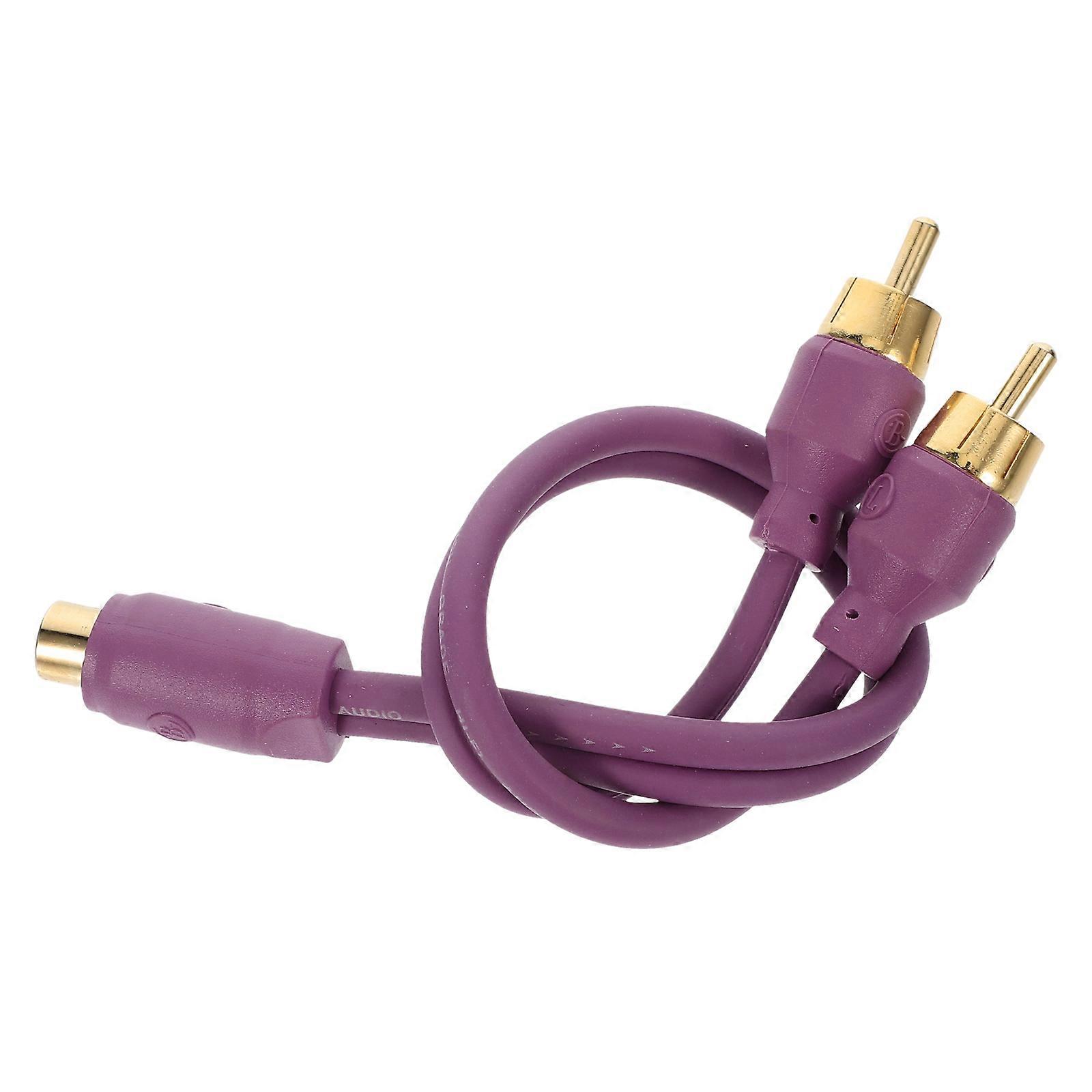 Purple Audio Splitter Cable for Connecting with Effects and Durable Copper Plastic