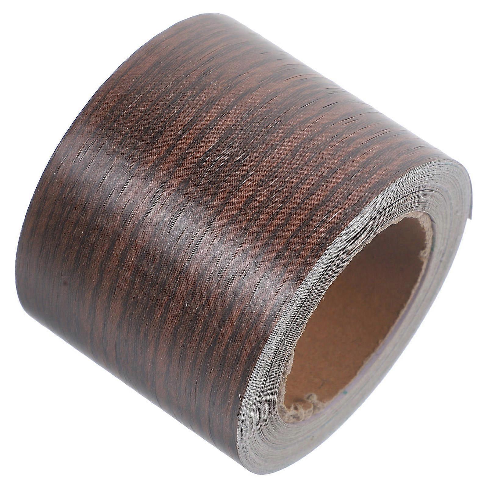 Peel and Stick Wood Grain Repair Tape for Cabinet Doors, Furniture Edge Banding Decal for Tables, Chairs, and Doors – Easy Application on Smooth