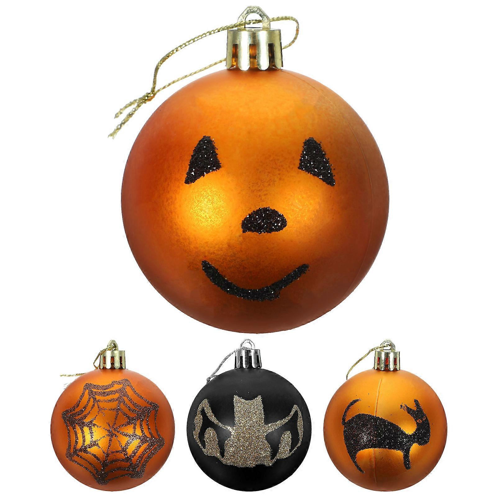 4 Pcs Hanging Horror Round Ball Pendant Decoration Random Style Ideal For Ghost Festival Party Props