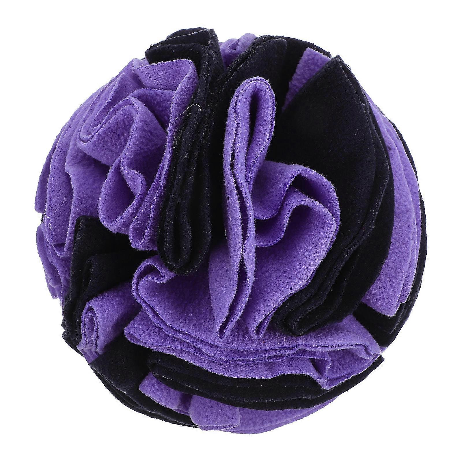 Round Pet Feeding Toyball Designed For Dogs Featuring Bite Resistant Polar Fleece 1Pack