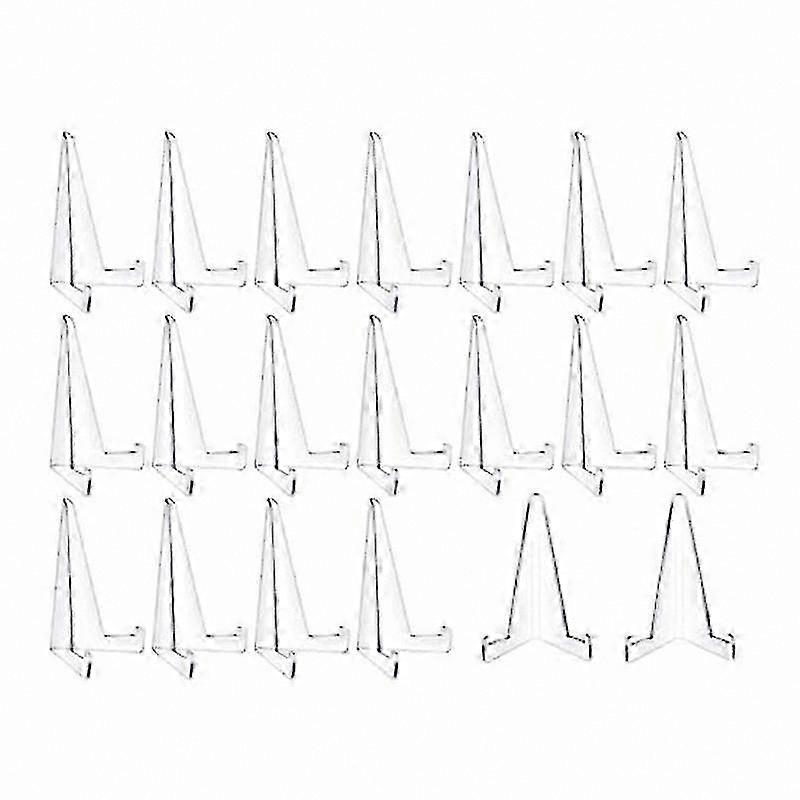 20-Pack Acrylic Triangle Stands for Mini Frames and Plates