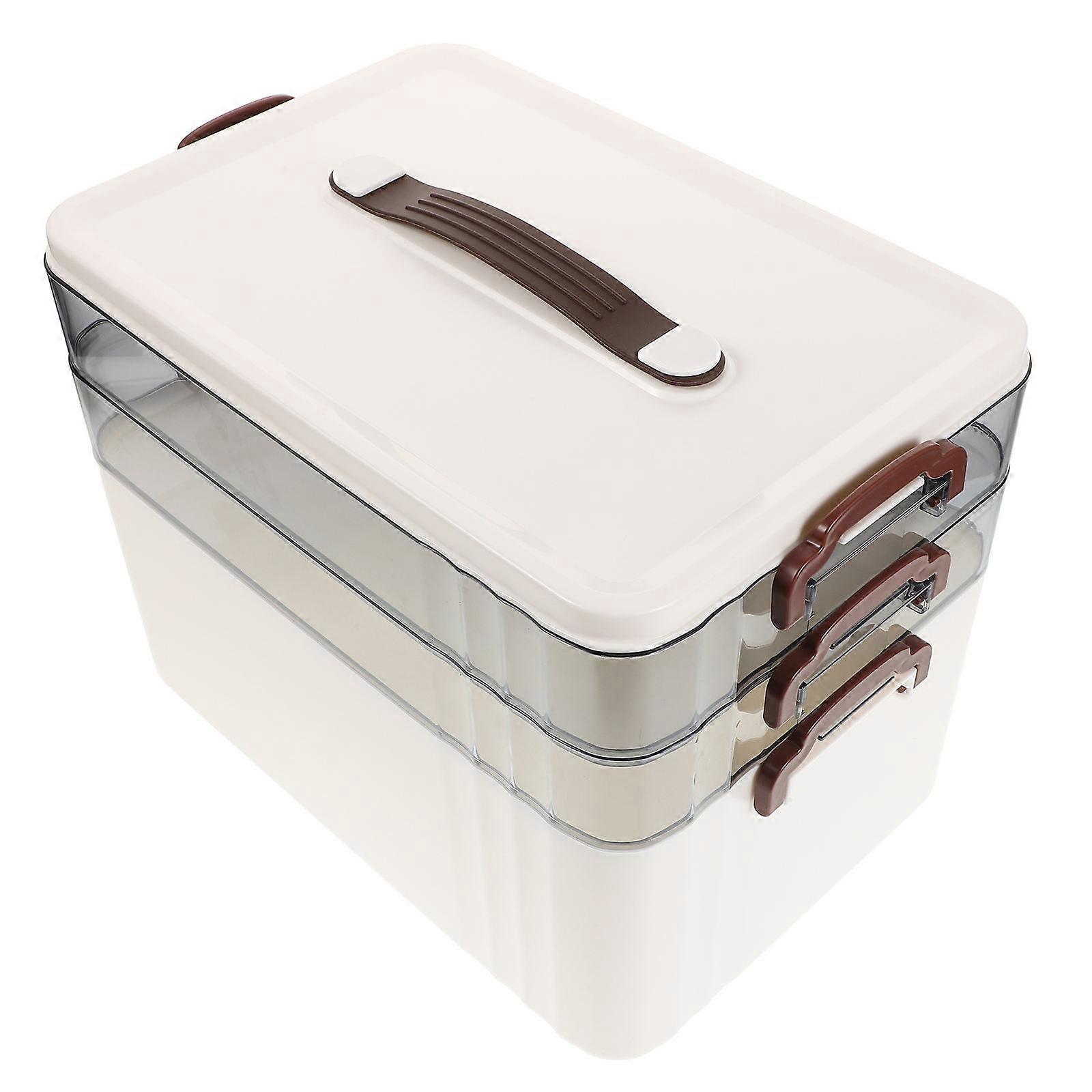 Large Capacity Medicine Storage Box with Multiple Layers and Handle Lockable Medical Organizer Household 1 Set