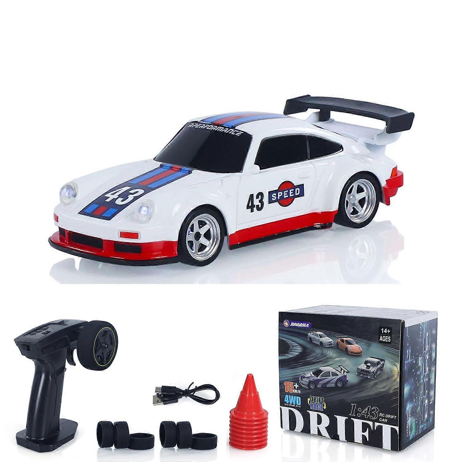 High-Speed 2.4G Mini RC Drift Car 1/43 Scale, 4WD, Ready-to-Run, Battery-Powered, Lights, Outdoor-Enthusiast Toy Model