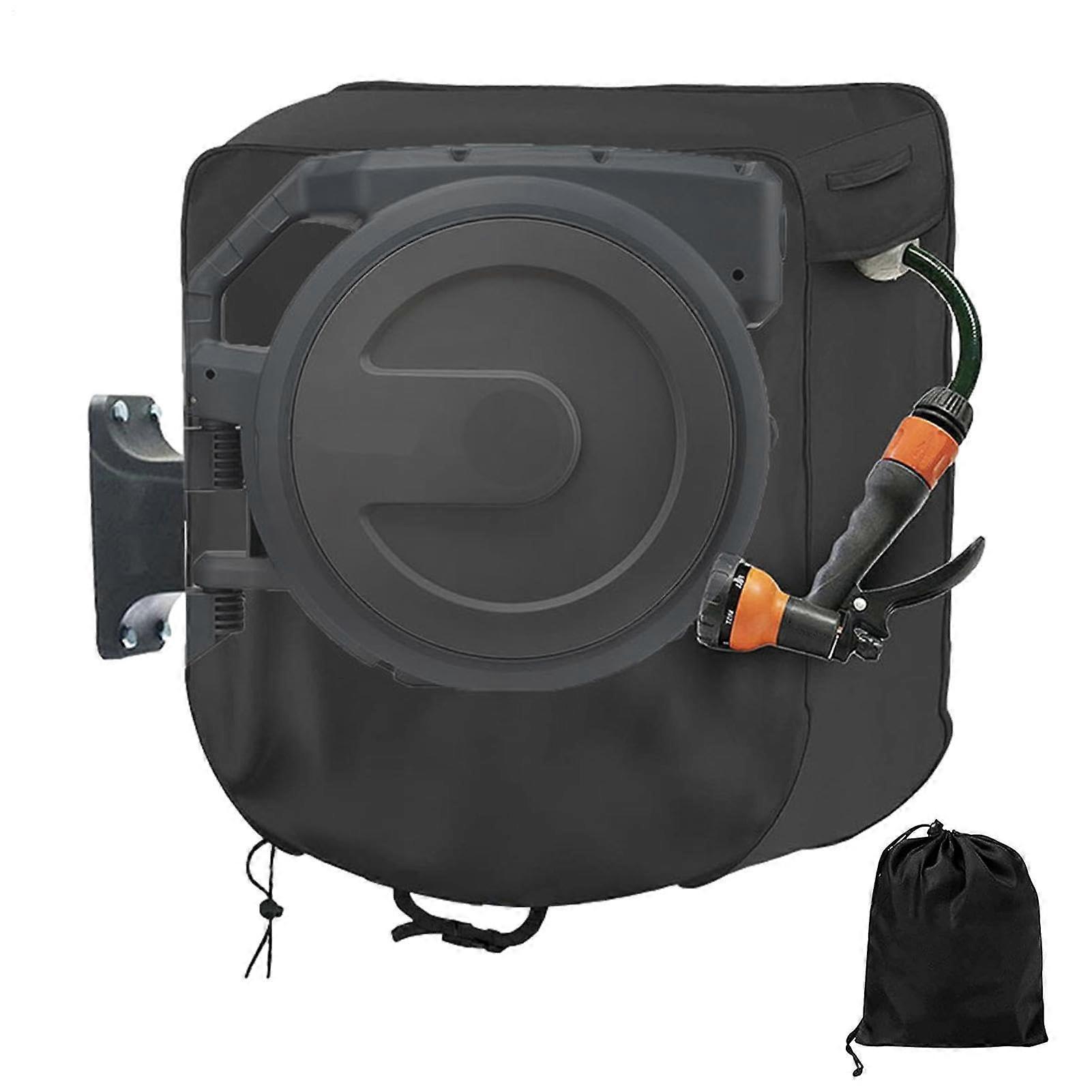 Wallmounted weatherproof garden hose reel cover