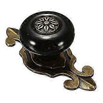 Vintage Ceramic Door Knobs Drawer Cabinet Cupboard Wardrobe Pull Handle Black+Bronze