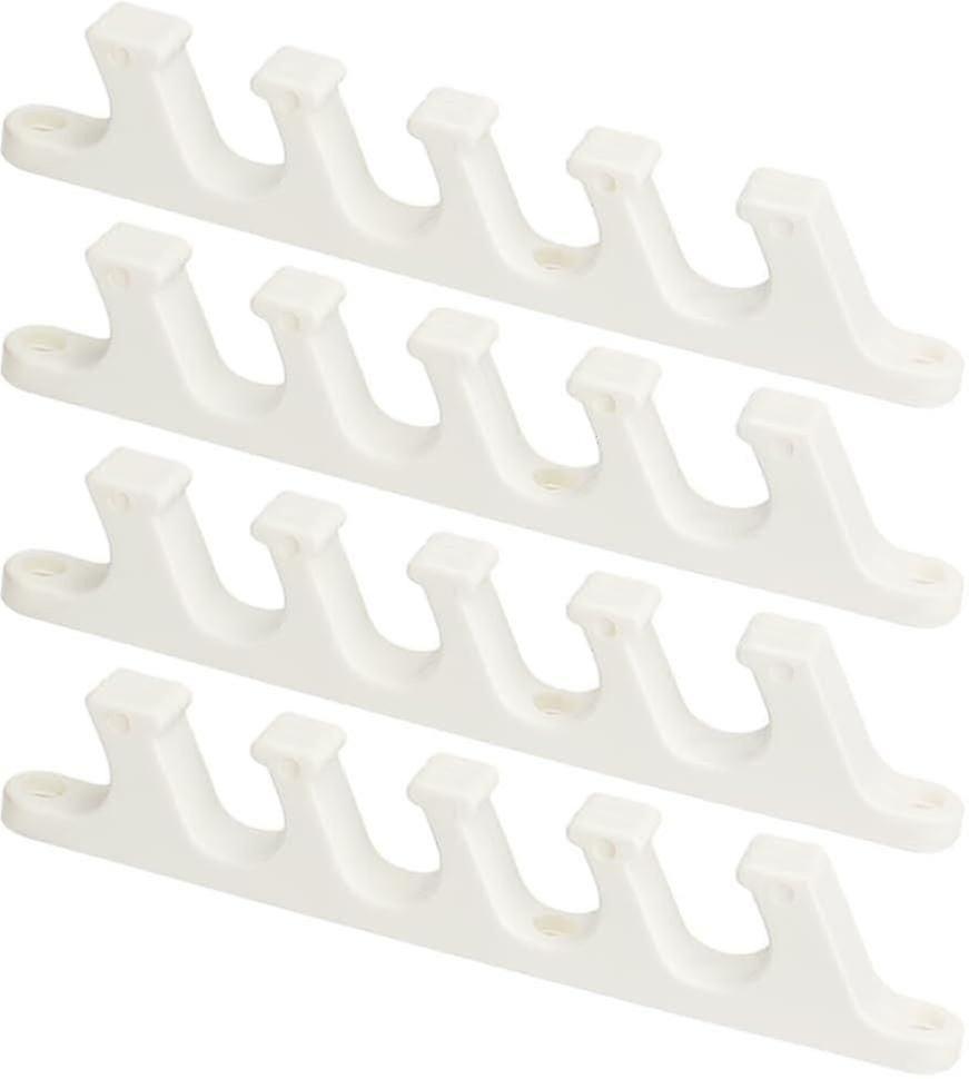 4 Pcs Multi Position Adjustment Brackets 5 Position Adjustable Chaise Lounge Bracket Replacement Part for Outdoor Patio Lounge Back Support Plastic Pa