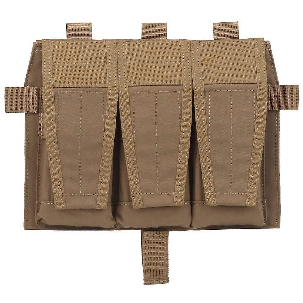 56 mm Triple Magazine Pouch Tactical with Velcro Closure Black Nylon Compatibility for Standard Magazines