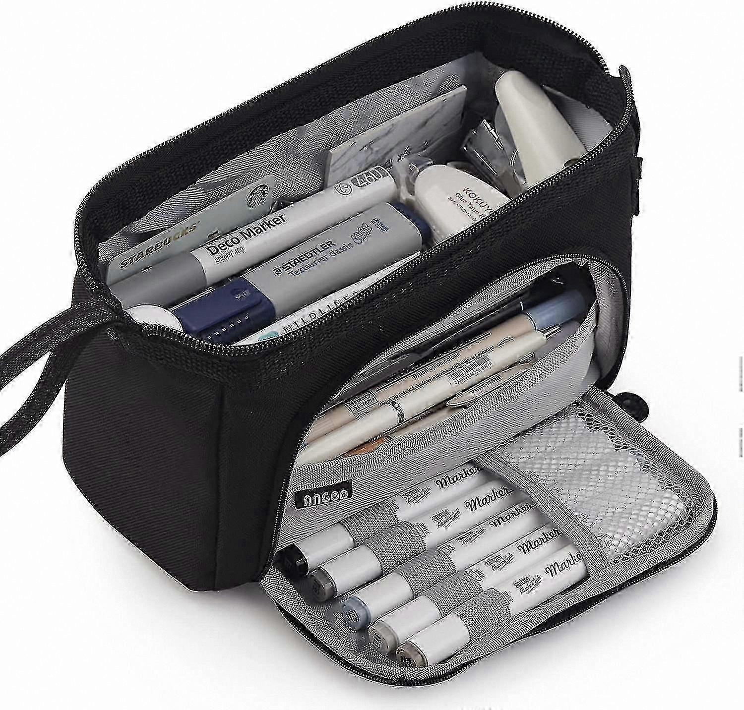 Large Capacity Pencil Case for Pens, Cosmetics, and More - Portable and Handheld Storage Bag