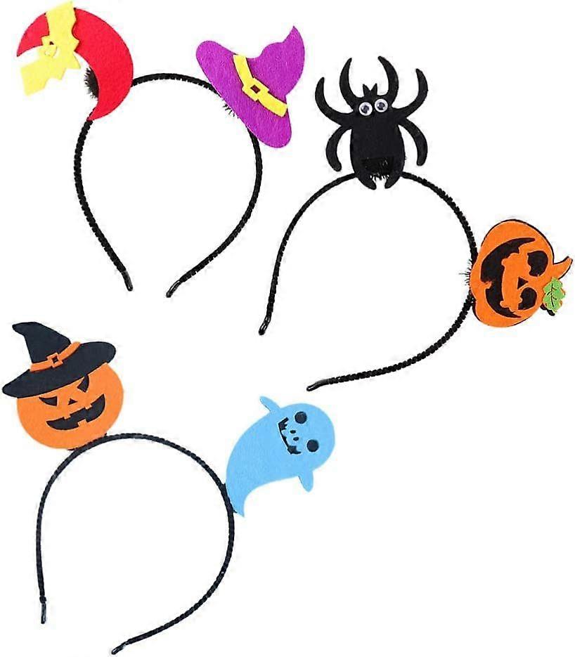 3-Pack Halloween Headbands - Witch/Spider Designs