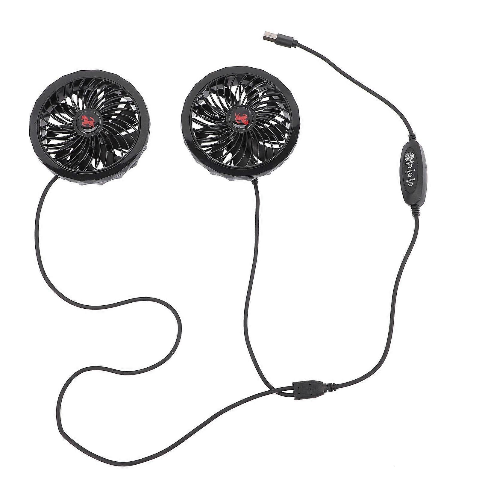 1 Set Cool Vest Cooling Fan USB Powered Adjustable Air Conditioner Workwear Fan