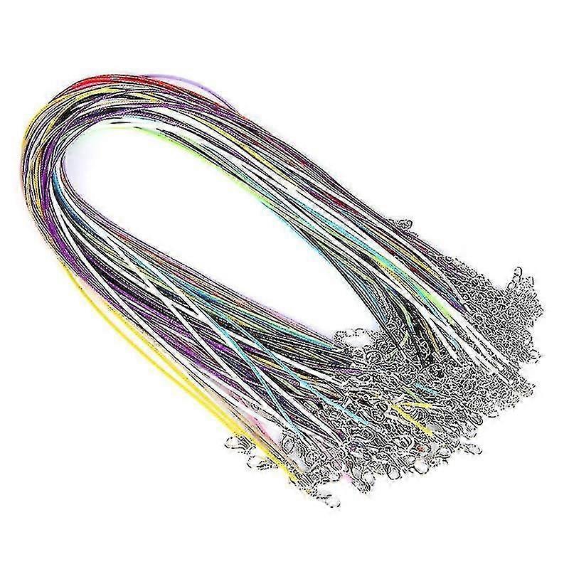 10 Pcs Leather Necklace Cords, Adjustable Jewelry Making Chains