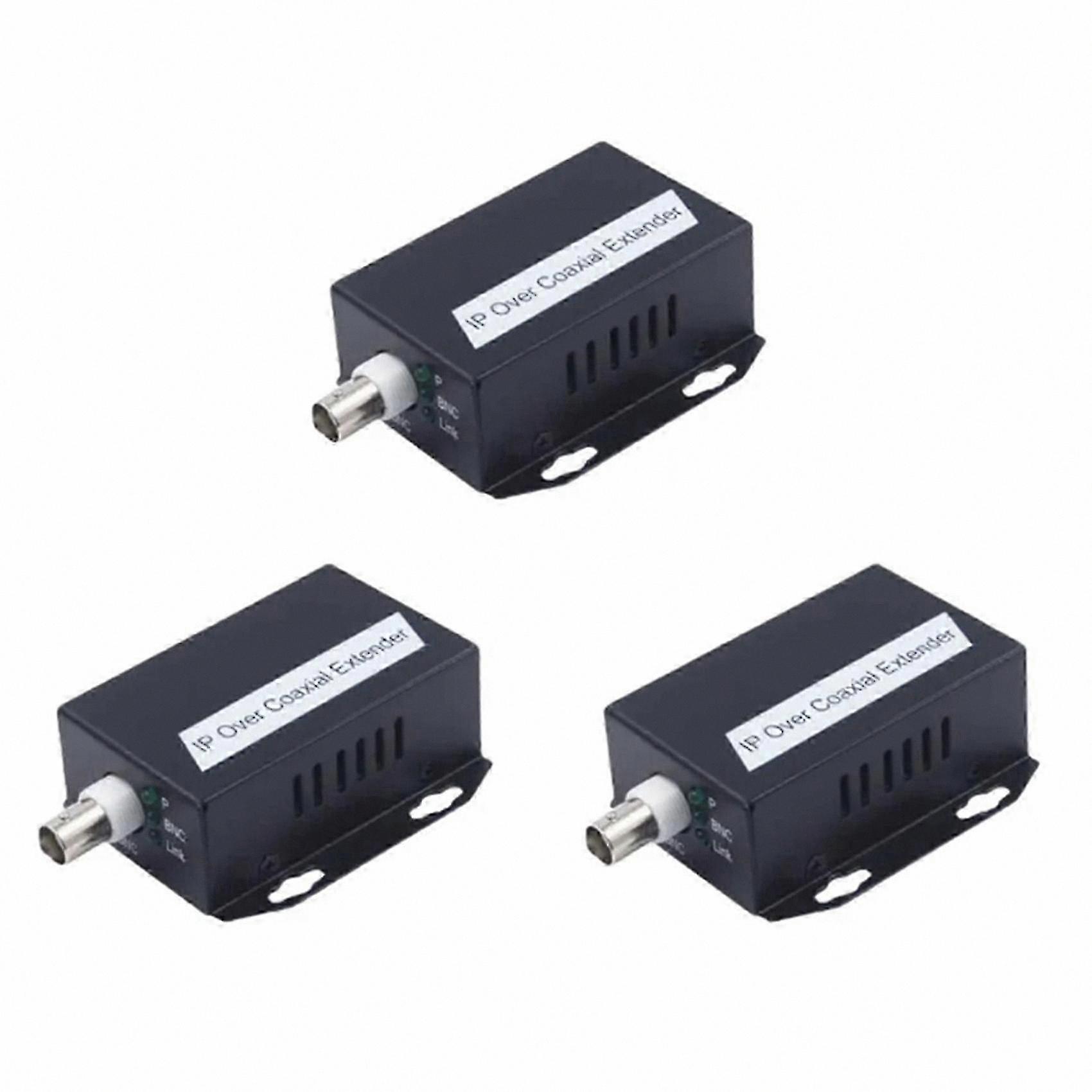 3-Pack Ethernet over Coax Extender Kit for HD Network Transmission