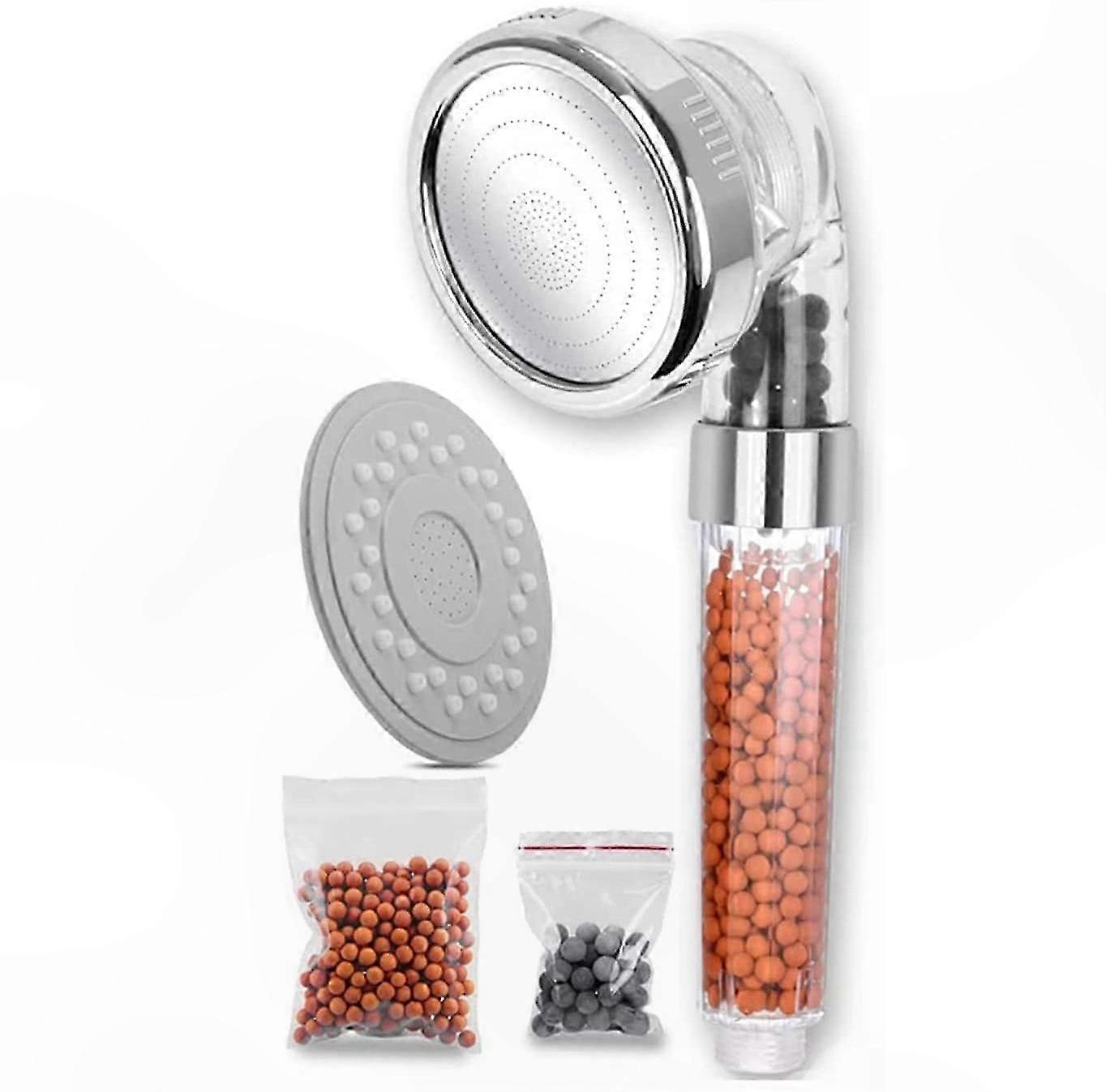 Triple-Filter High-Pressure Shower Head with Anti-Lime and Ion Water-Saving Technology