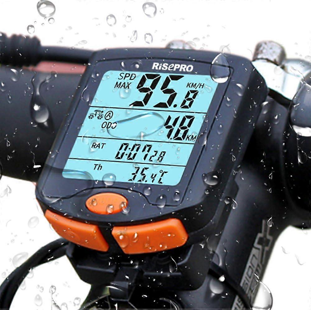 2025 Latest Model  Bike Computer, ® Wireless Bicycle Speedometer Bike Odometer Cycling Multi Function Waterproof 4 Line Display with Backl