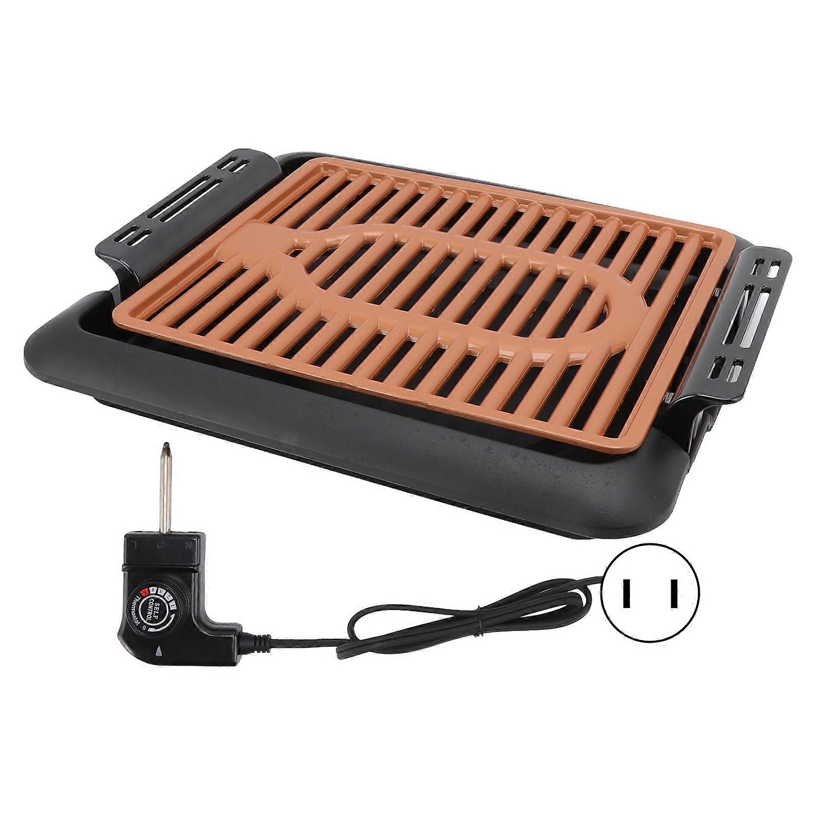 Electric 5 Modes Smokeless Nonstick Surface Detachable Tray Durable Copper Easy to Clean Pancake Griddle