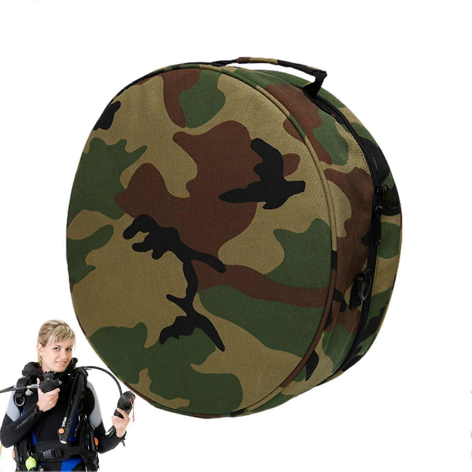 Scuba Regulator Bag Padded Dive Gear Case, Travel Ready Backpack, Zipper, Detachable Shoulder Strap, Land Camouflage