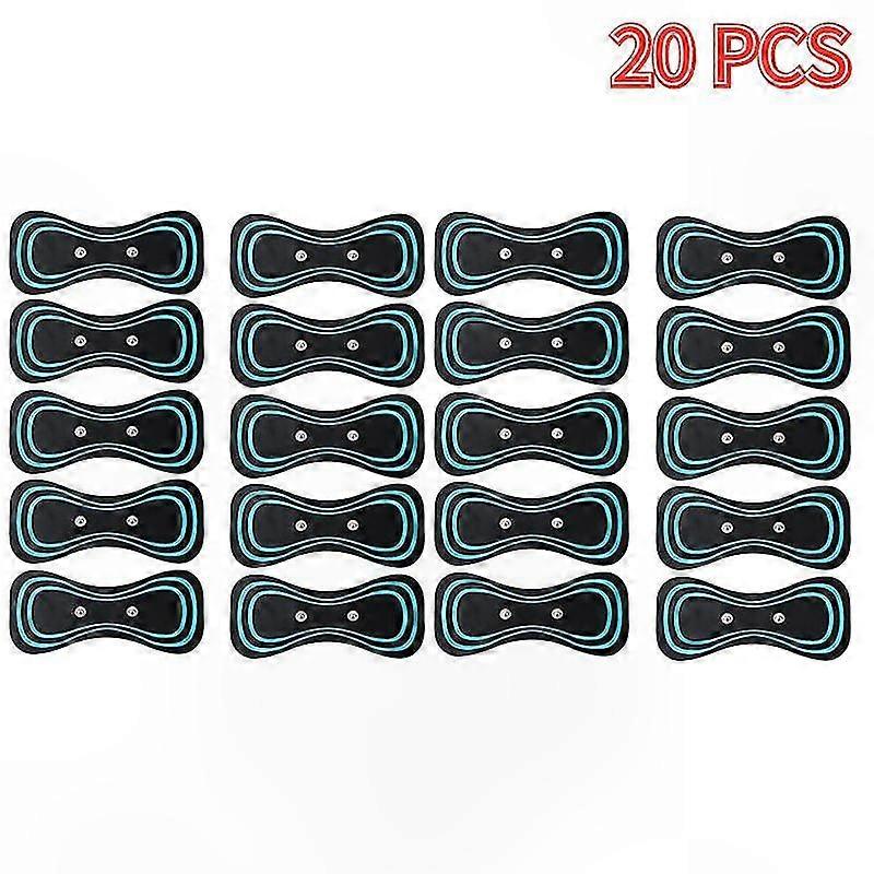 50-Pack Gel Pads for EMS Muscle Stimulators, Compatible with Neck and Back Massagers for Pain Relief and Relaxation Support