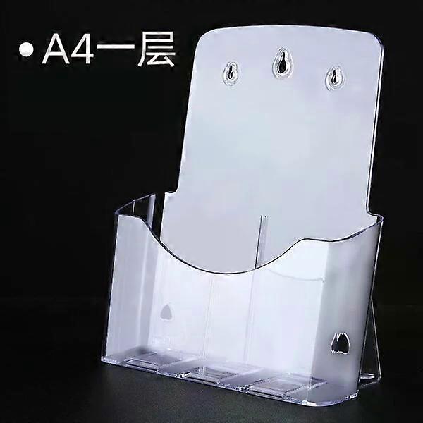 Wall-mounted file rack, made of acrylic, with hanging design