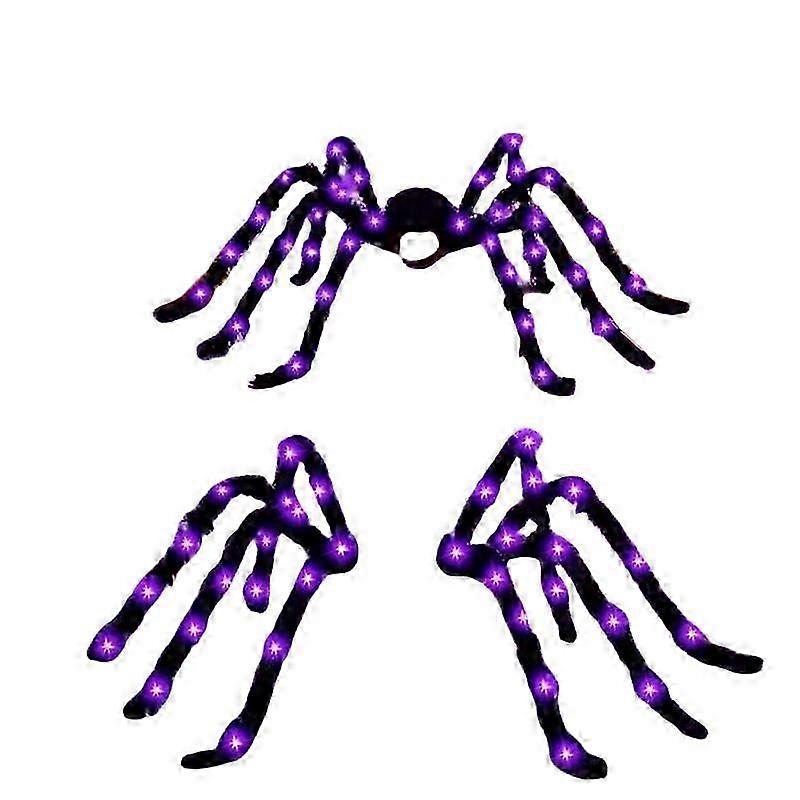 Glowing plush spiders, various specifications, meet different scene decoration needs-200CM-black