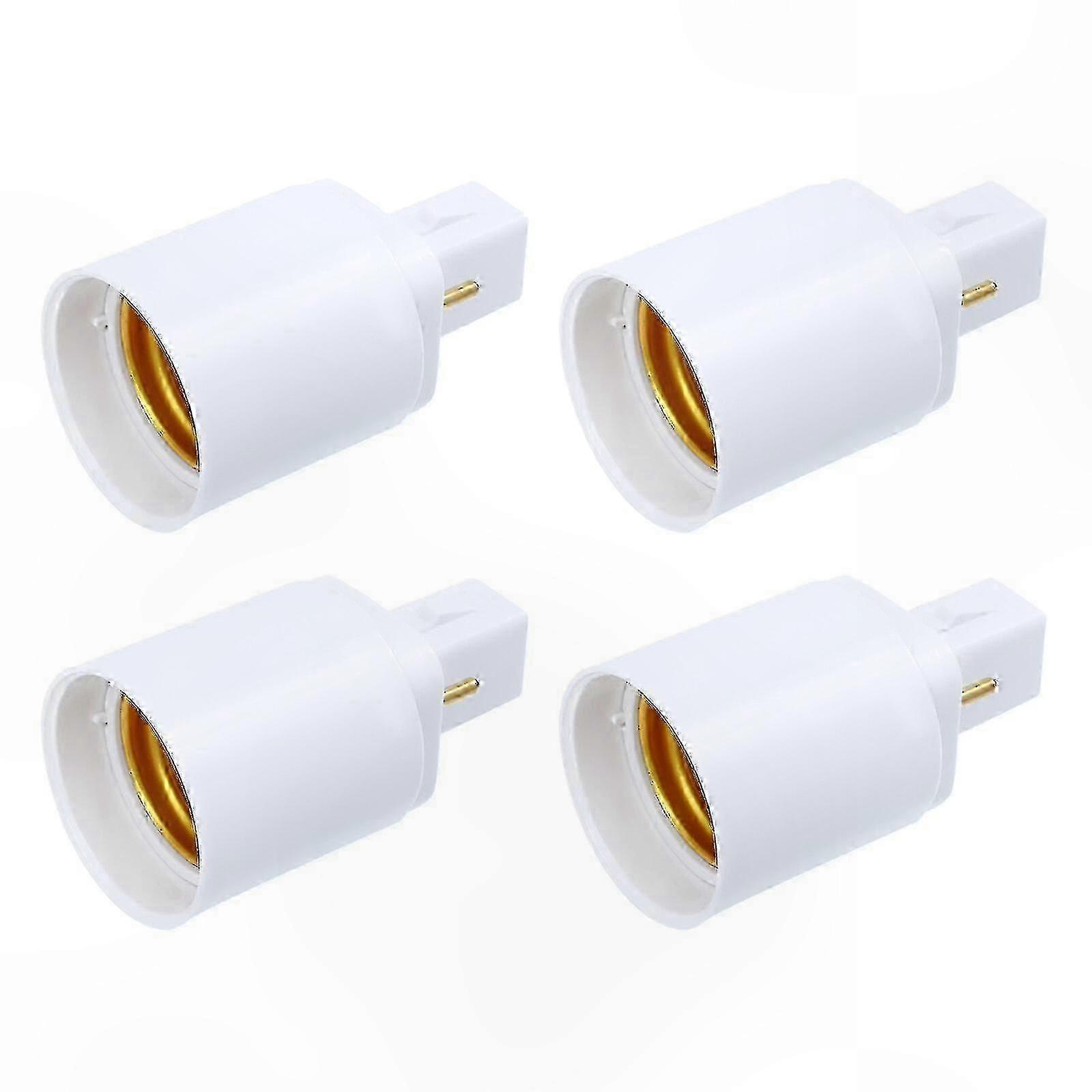 4-Pack G24d to E27 Adapter Socket for 2-Pin Bulbs Holder Converter