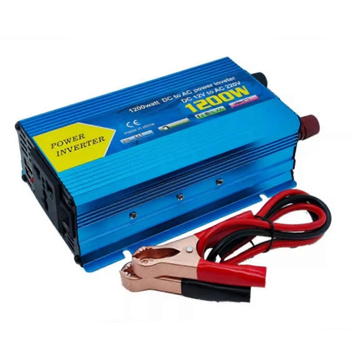 Solar Inverter 12V to 220V Modified Sine Wave 1200W Car Inverter Conversion Power Supply