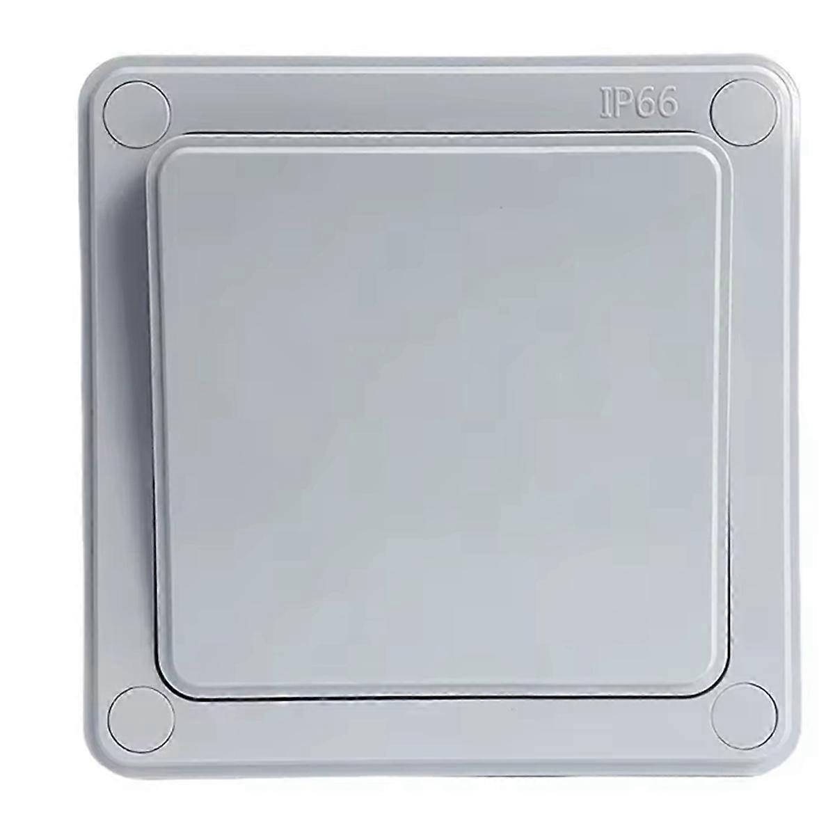 IP66 Waterproof 2 Way Outdoor Wall Light Switch 1 Gang Push Button Power Switch 16A Dust-Proof for Home Garden