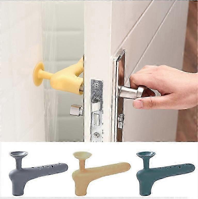 Silent door stops 3 pack silicone covers for handle protection
