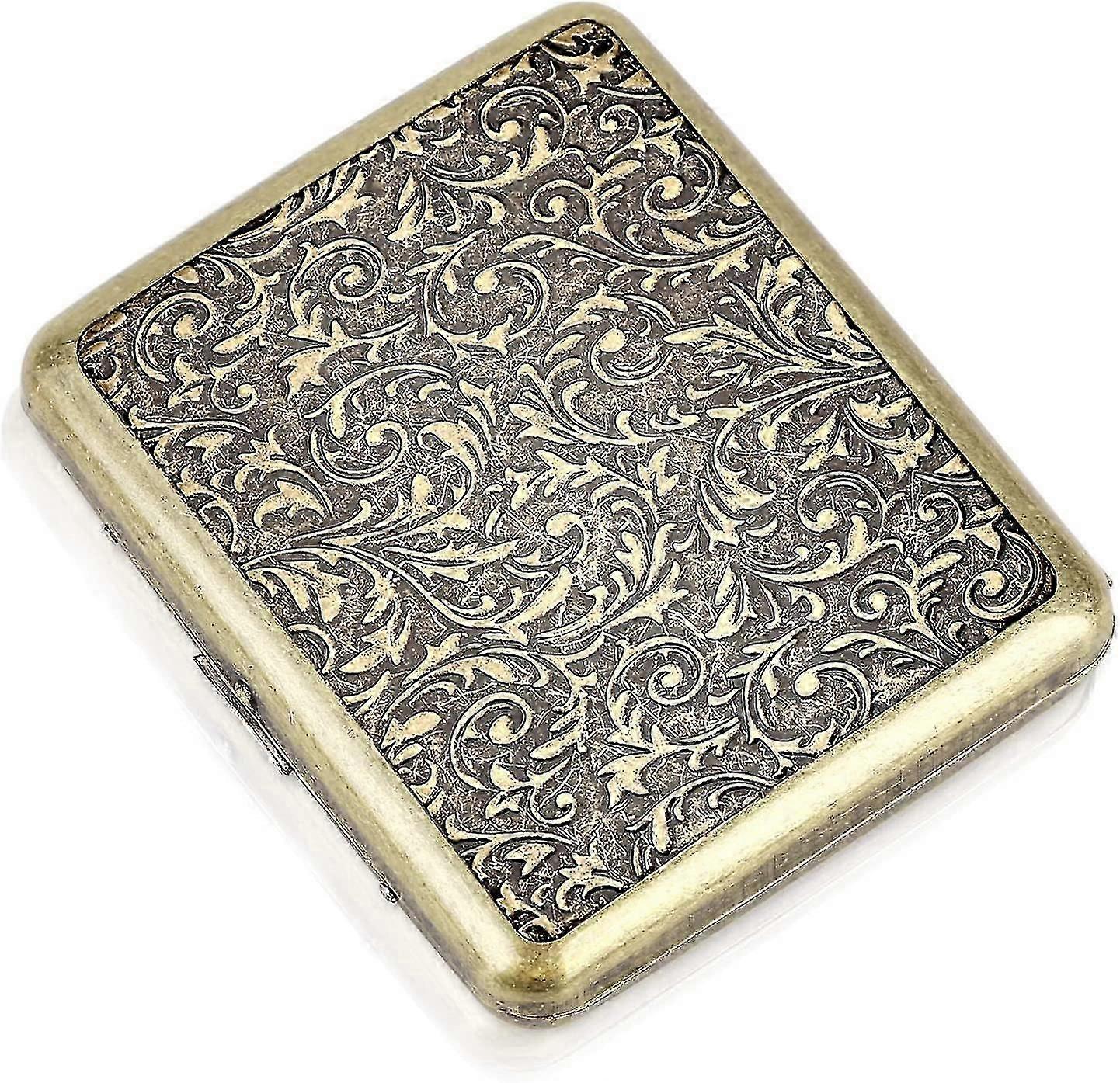 2023 - Étui à cigarettes Holds 20, fleur dorée (herbe) (ShiKai)