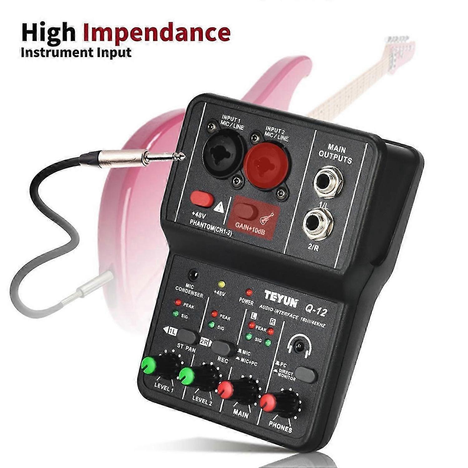 Q12 Computer Recording Sound Card 16Bit/48KHZ