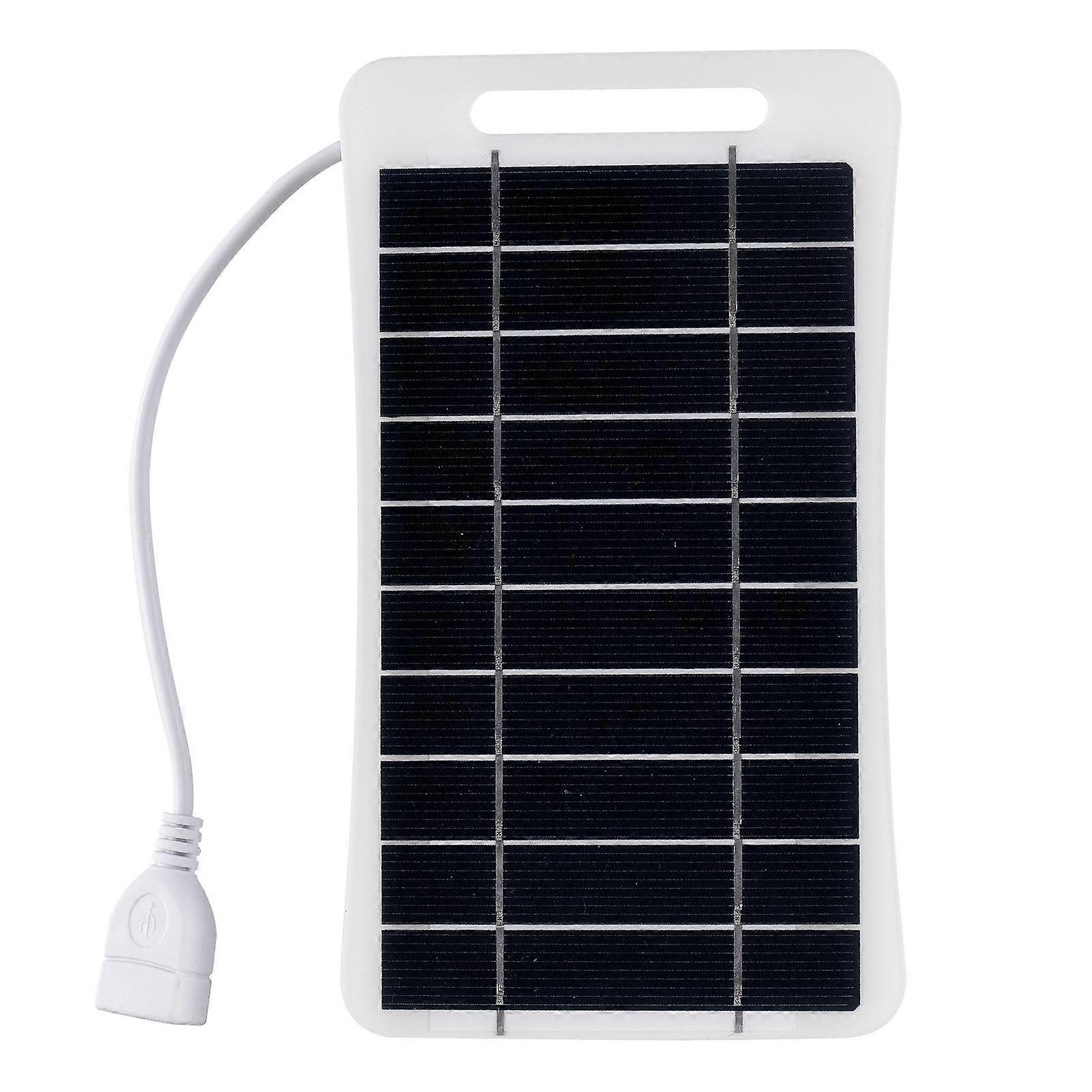 5V/2W Small Solar Panel with USB DIY Monocrystalline Silicon Solar Cell Waterproof Portable Camping