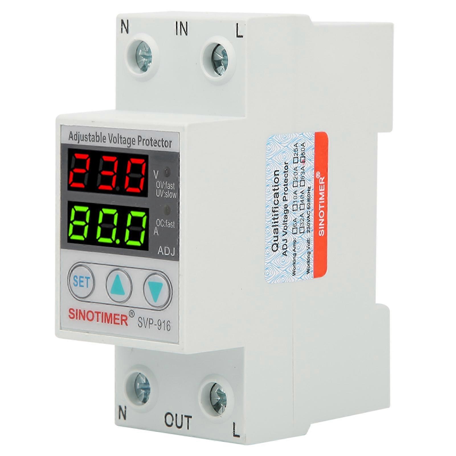 Adjustable Automatic Overvoltage and Undervoltage Protection Device SVP-916 230V