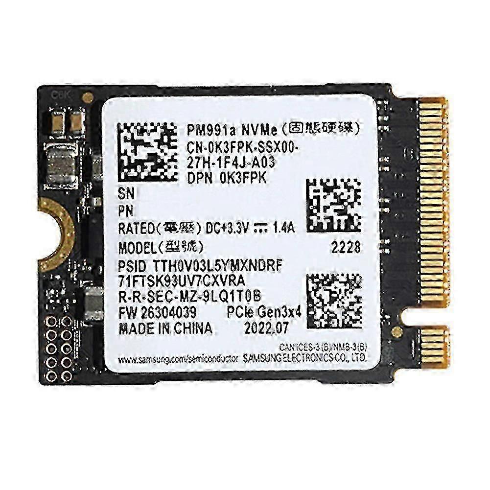 PM991A 1TB M.2 2230 NVMe PCIe SSD, Compatible with Surface Pro and Various Laptops for Fast Storage