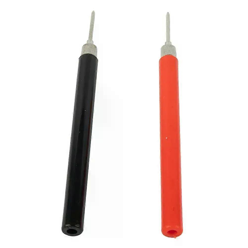 2PCS Multimeter Spring Test Probe Tip Insulated Test Hook Wire Connector Test Probe Test Leads Test Needle 128mm