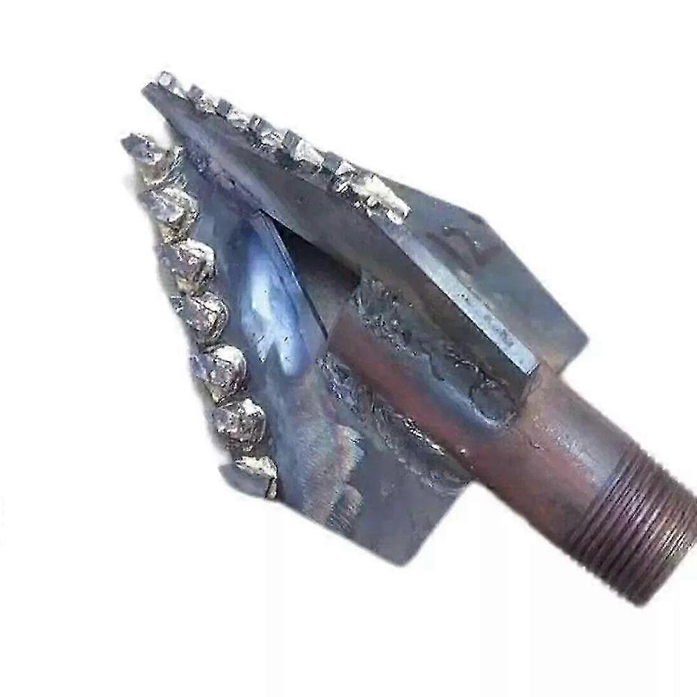 Three-winged carbide drill bit for 1-inch drill pipe used in soil and sand layer drilling