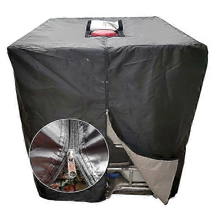 Tank cover, 1000L IBC tank cover with zipper, dustproof UV protection, 1000L rainproof water tank cover, 210D Oxford cloth cover rainwater container (