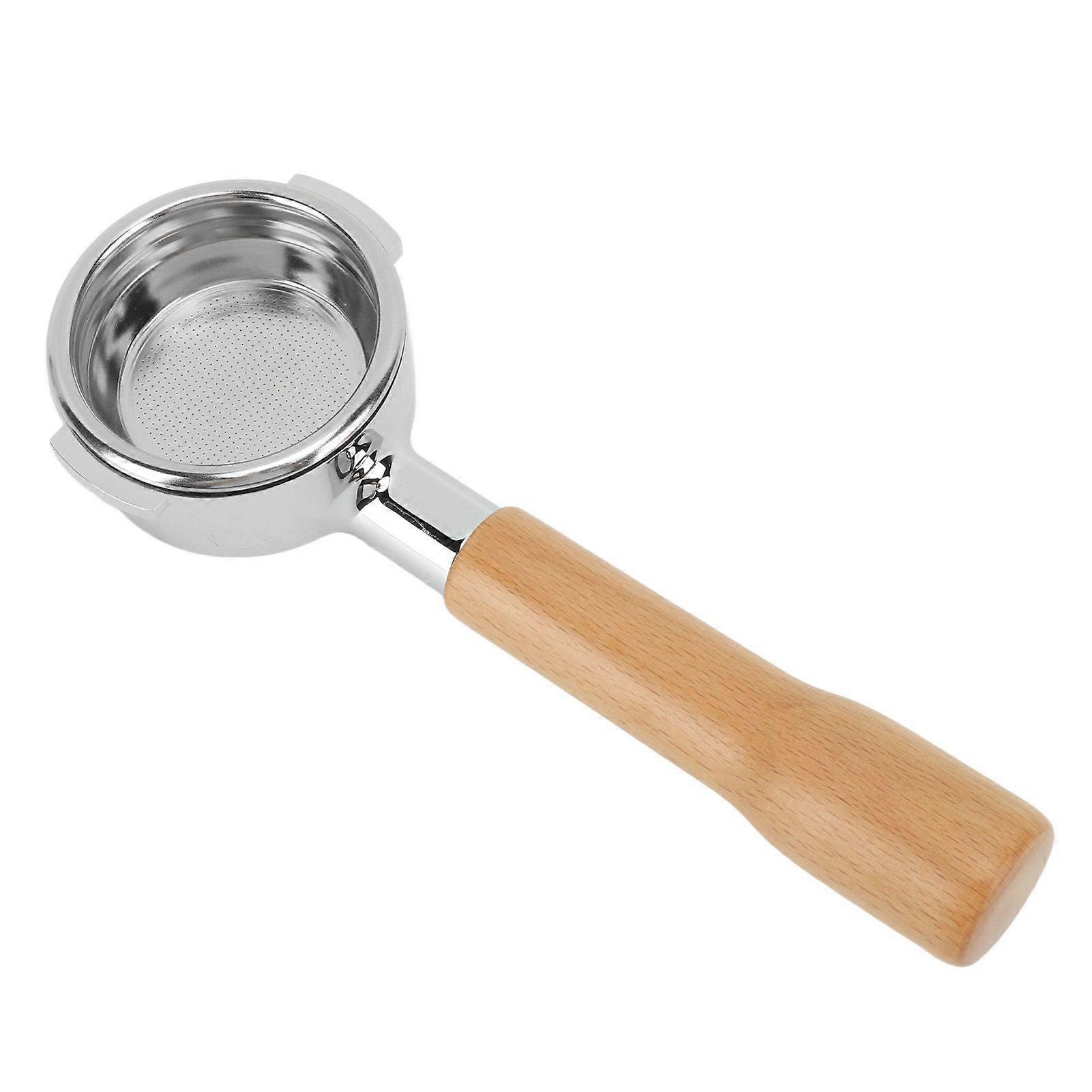 58mm Bottomless Coffee Portafilter Single Layer Aluminum Alloy Portafilter Coffee Machine Bottomless Filter For Expobar C1 Beech