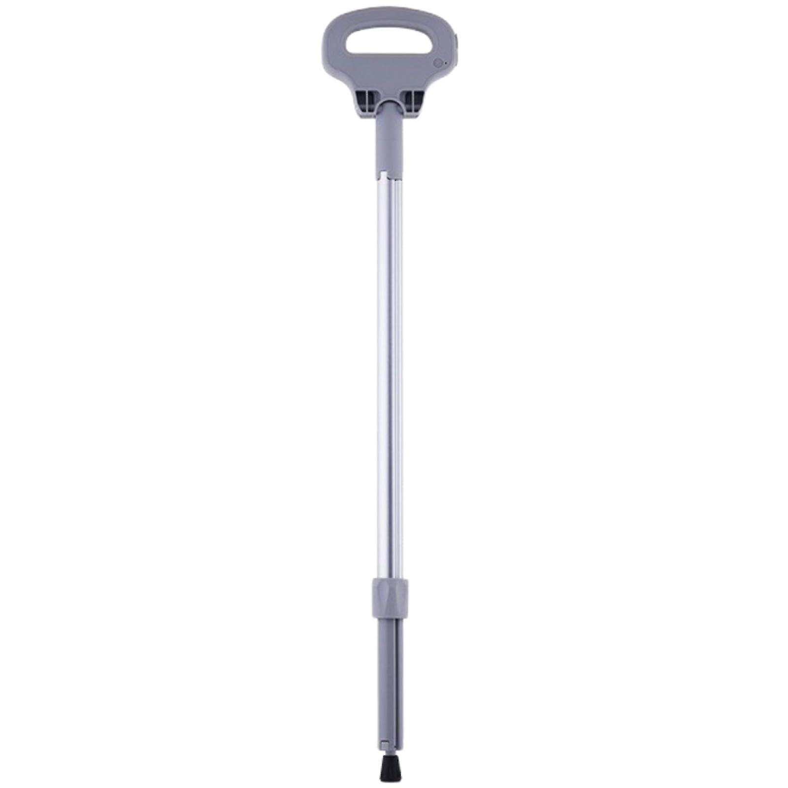 Folding Crutch Cane With Seat, Folding Stool Walking Stick For Hiking, Silvery Retractable Multifunctional Walker