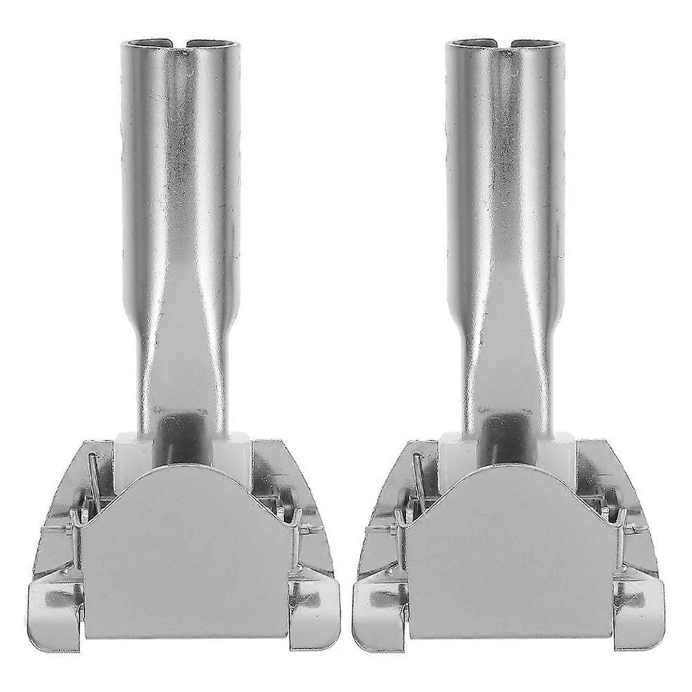 Silver Mop Pole Clamp Mop Rod Chuck Replacement for Home Use 2Pcs